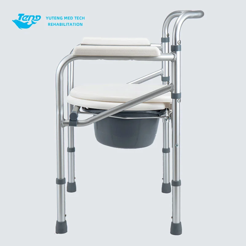 Ältere Aluminium -Kommode -Stuhl